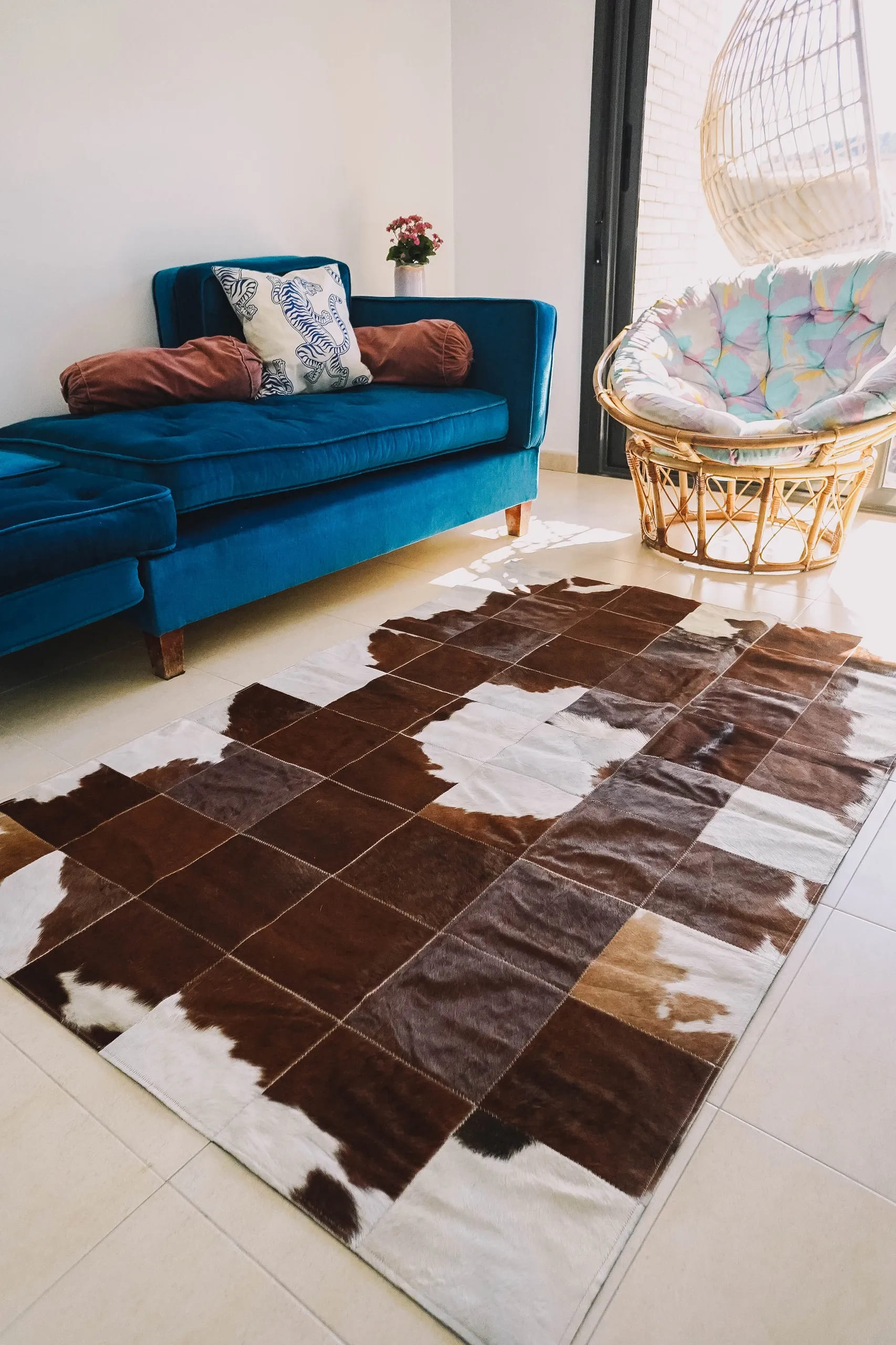 Leather carpets and rugs